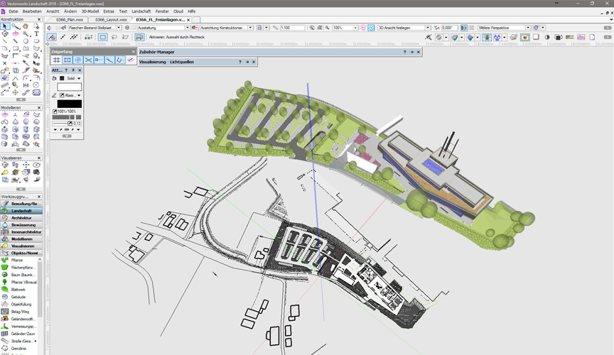 Das BIM-Modell für die Freianlagen des Viega Seminarcenters