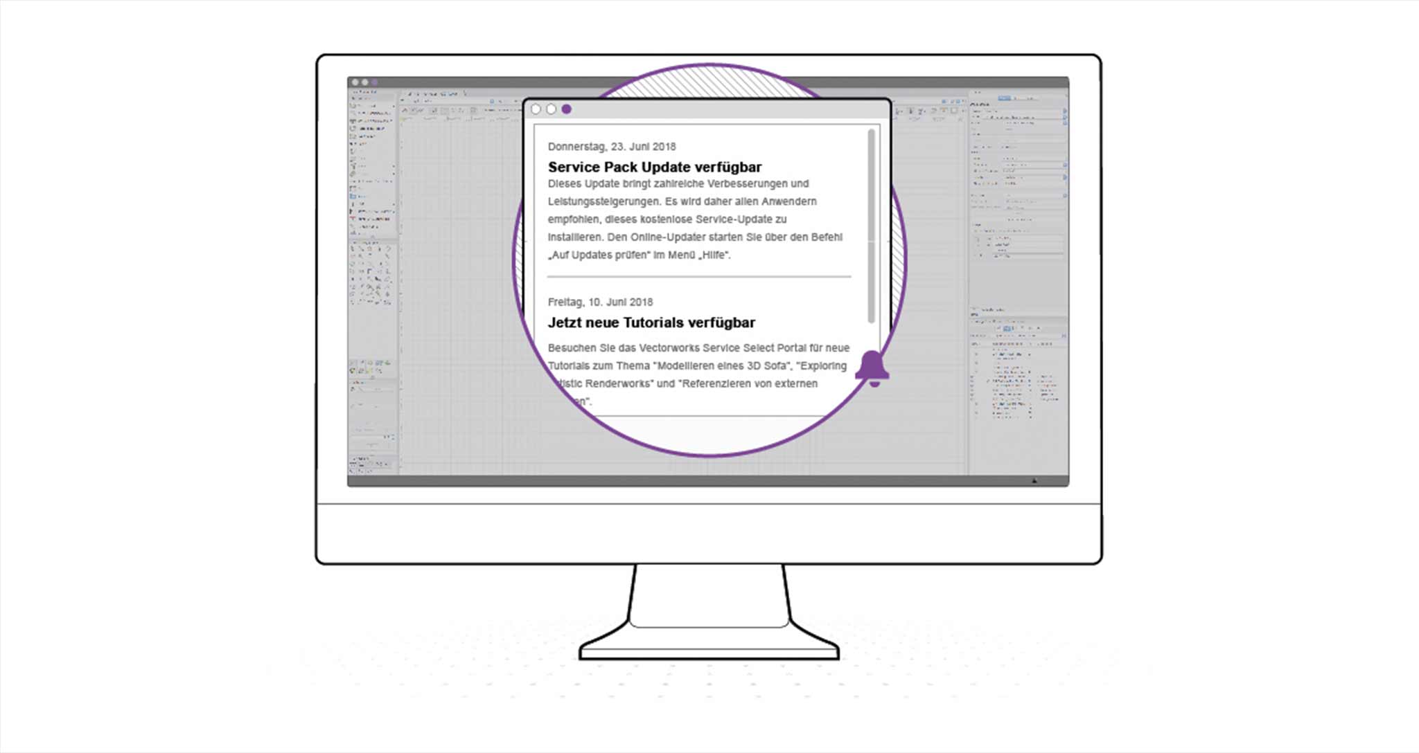 Mitteilungszentrale in Vectorworks