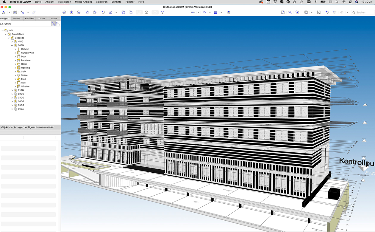 Das 3D-Modell des „Haus des Holzes“