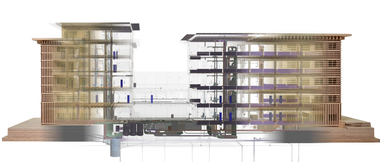 Das 3D-Modell des „Haus des Holzes“