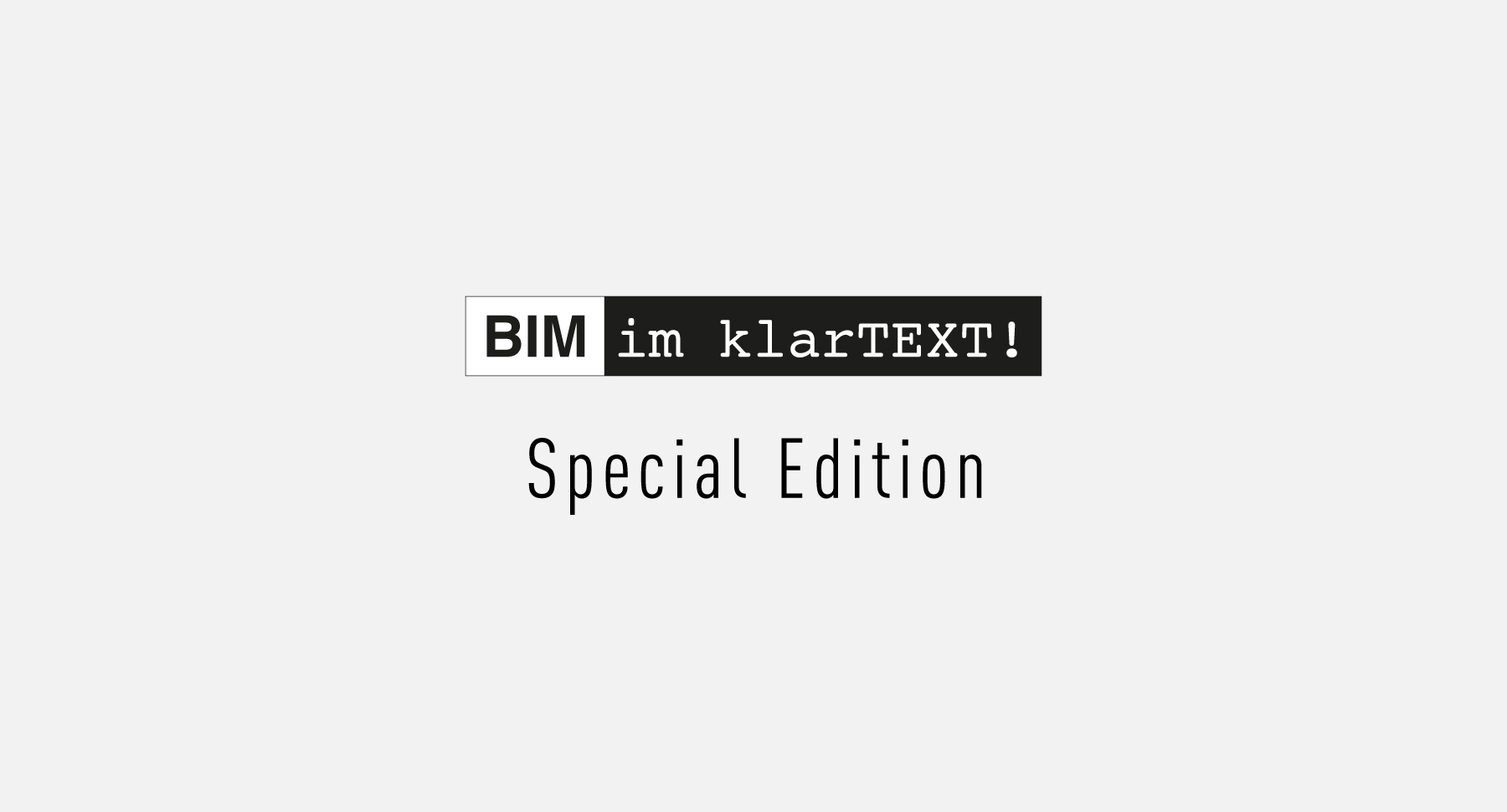 Special Edition von BIM im Klartext