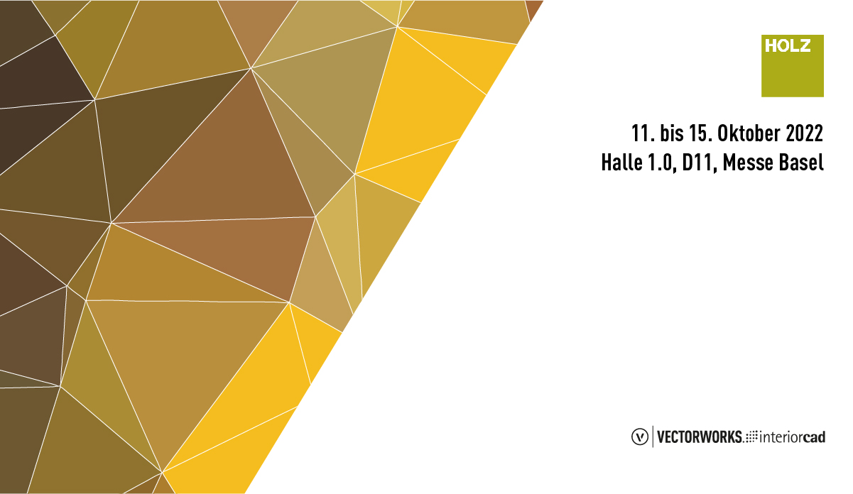 Einladung für die Messe HOLZ 2022 vom 11. bis 15. Oktober in Basel.