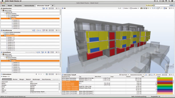 Der Solibri Model Checker mit einem Vectorworks-BIM-Modell.