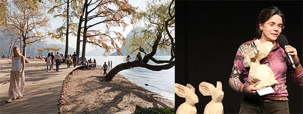 Foce del Fiume Cassarate, Lugano. Sophie Agata Ambroise erhält den silbernen Hasen Landschaft.