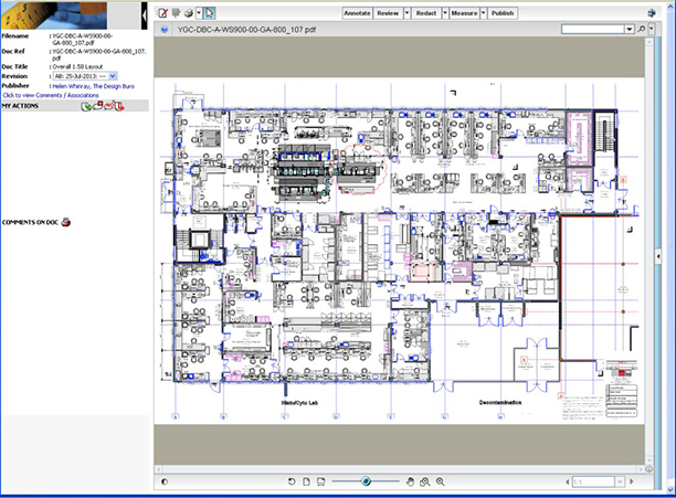 Projektlayout in Asite