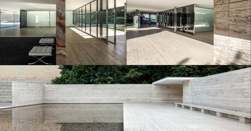 Der Barcelona Pavillon - entworfen von Ludwig Mies van der Rohe, der Inspiration für den YTAA