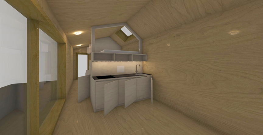 Innenraum der Cabin im Vectorworks 3D-Modell