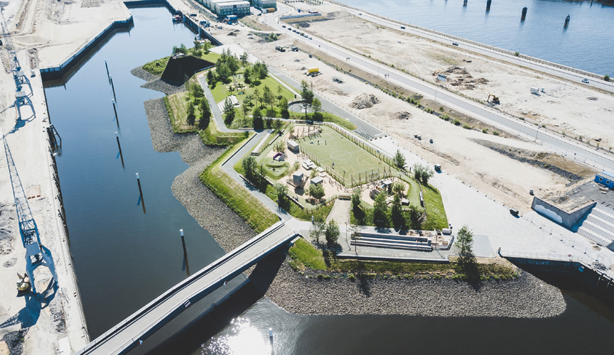 Baakenpark – Sehnsuchtsort in der östlichen HafenCity in Hamburg von Atelier LOIDL Landschaftsarchitekten