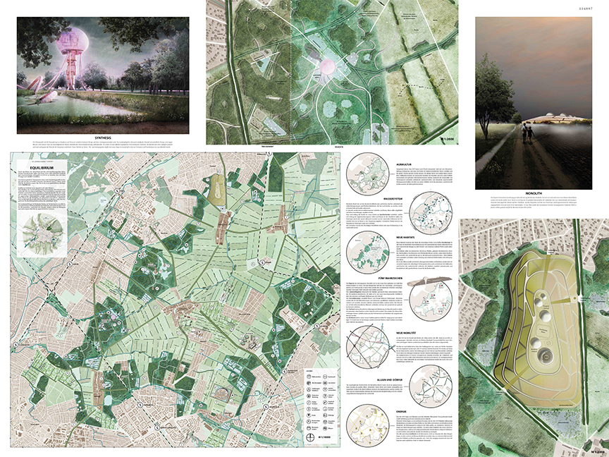 Das Projekt „Equilibrium“ von Antonia Eger, Evelina Faliagka und Pascal Zißler konnte den Schinkel-Preis Landschaftsarchitektur für sich entscheiden. Der mit Vectorworks geplante Entwurf zeichnet sich u. a. durch neue Räume der Naturerfahrung aus.