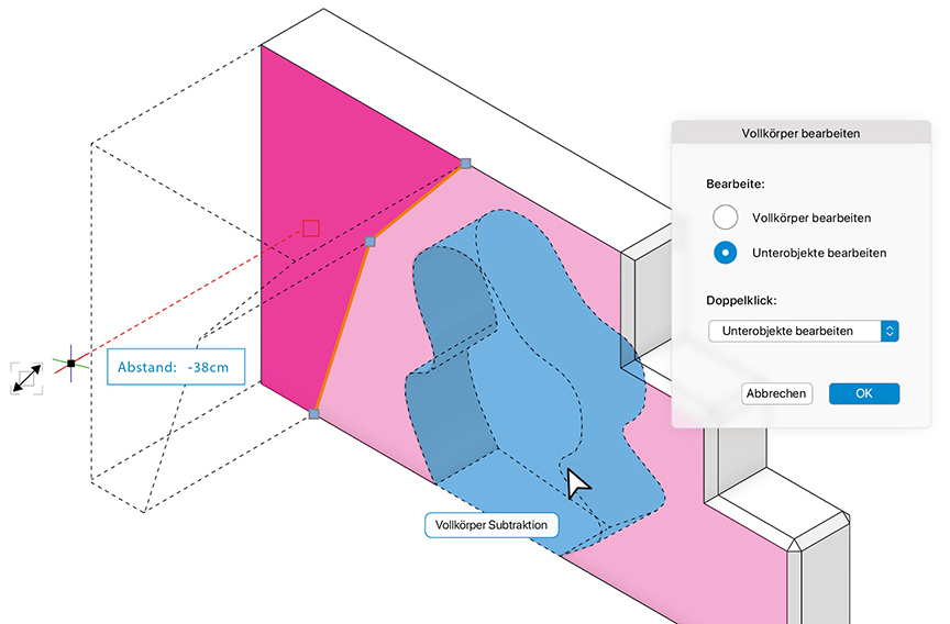 Modellierfunktionen in Vectorworks 2021