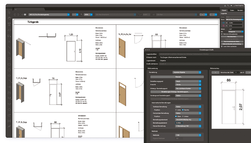 Grafische Legenden in Vectorworks 2023