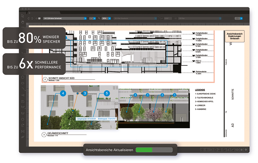 Blitzschnell aktualisierte Schnitte in Vectorworks 2023